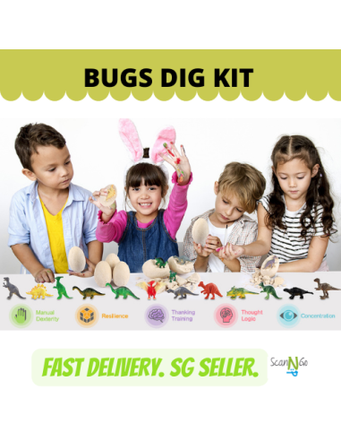 12 pcs BUGS Dinosaur Fossils Archaeological...