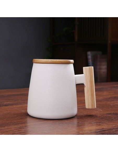 Nordic Inspired Design TEA CUP Mug with Strainer High Heat Resistant Ceramic Coffee Hot Chocolate Cup