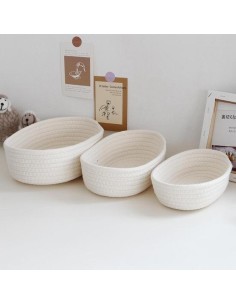 Nordic Style Woven Storage Organiser BASKET Cosmetic...