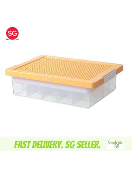 LEGO Inspired STORAGE Box For Toys Organiser Stackable Transparent Clear Plastic Lightweight Multi Coloured Large Size
