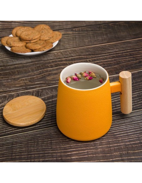 Nordic Inspired Design TEA CUP Mug with Strainer High Heat Resistant Ceramic Coffee Hot Chocolate Cup