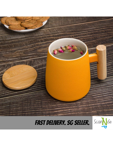 Nordic Inspired Design TEA CUP Mug with Strainer High Heat Resistant Ceramic Coffee Hot Chocolate Cup