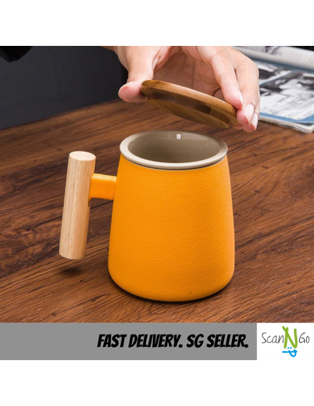 Nordic Inspired Design TEA CUP Mug with Strainer High Heat Resistant Ceramic Coffee Hot Chocolate Cup