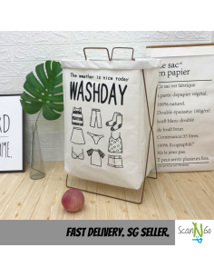 Foldable LAUNDRY BASKET Minimalistic Style Waterproof...