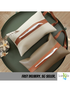 PU LEATHER CAR TISSUE BOX Napkin Facial Tissue Holder...
