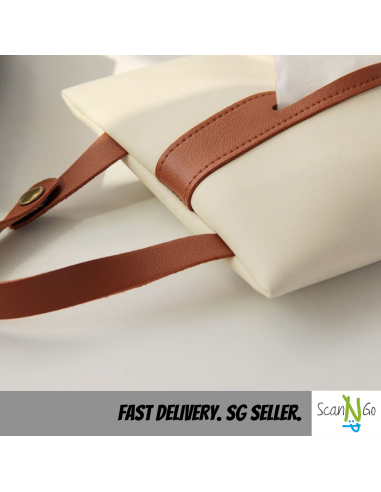 PU LEATHER CAR TISSUE BOX Napkin Facial Tissue...