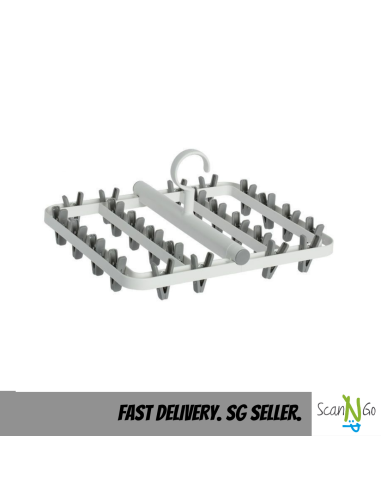Foldable CLOTH HANGAR Clothespin 24 Clips Pegs...