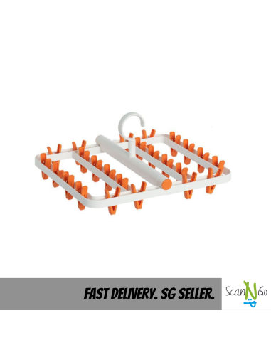 Foldable CLOTH HANGAR Clothespin 24 Clips Pegs...