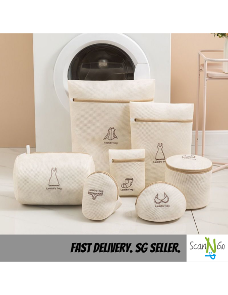7X sets of LAUNDRY BAG Mesh Washing Bag Underwear Bra Wash Net for Socks and Undergarments