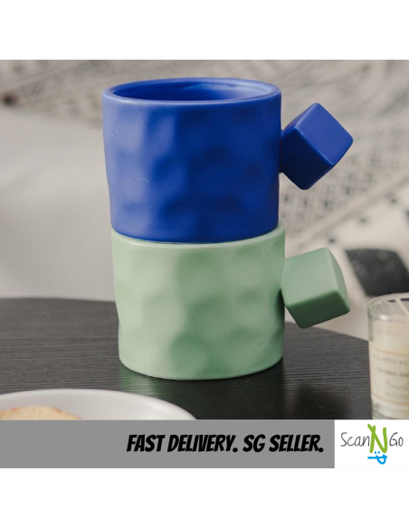 Nordic Coffee Mug Ceramic Multi Color Minimalistic Design Modern Tea Cup Breakfast Milk Matte Surface