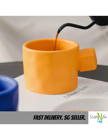 Nordic Coffee Mug Ceramic Multi Color Minimalistic Design Modern Tea Cup Breakfast Milk Matte Surface