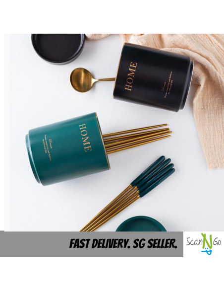 Ceramic CUTLERY HOLDER Nordic Design Minimalistic Scandinavian Black Green Home Accessories Porcelain