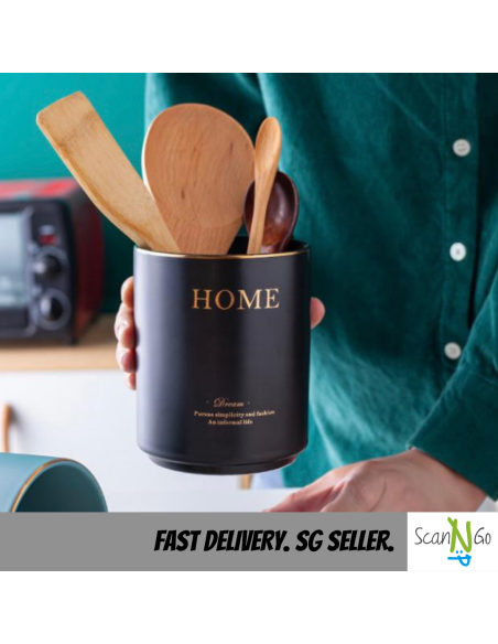 Ceramic CUTLERY HOLDER Nordic Design Minimalistic Scandinavian Black Green Home Accessories Porcelain