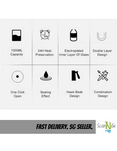 THERMAL FLASK Nordic Design Double Sealed...