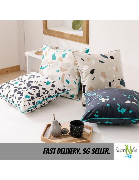 Terrazzo Stone Square CUSHION COVER Polyester Home Decor Minimalistic Nordic Design Sofa Accessories