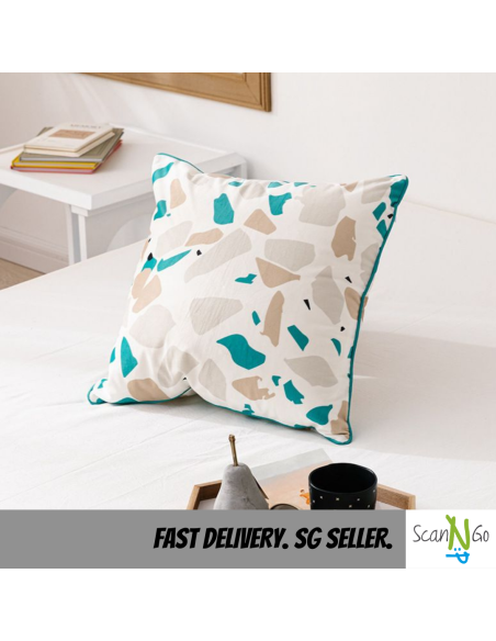 Terrazzo Stone Square CUSHION COVER Polyester Home Decor Minimalistic Nordic Design Sofa Accessories