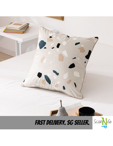 Terrazzo Stone Square CUSHION COVER Polyester...
