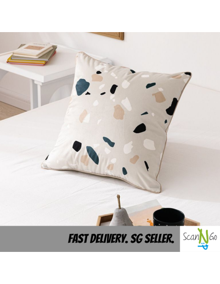 Terrazzo Stone Square CUSHION COVER Polyester Home Decor Minimalistic Nordic Design Sofa Accessories