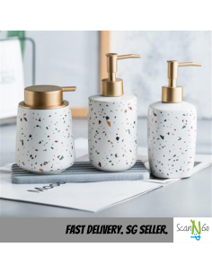 Terrazzo design BATHROOM ACCESSORIES Shampoo Shower Gel...