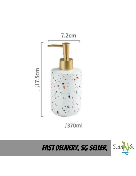 Terrazzo design BATHROOM ACCESSORIES Shampoo Shower Gel Conditioner Bottles 3-in-1 set Nordic Design