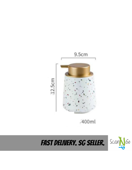 Terrazzo design BATHROOM ACCESSORIES Shampoo Shower Gel Conditioner Bottles 3-in-1 set Nordic Design