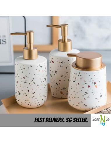 Terrazzo design BATHROOM ACCESSORIES Shampoo...