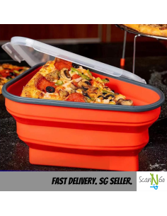 Silicone Pizza Pack Reusable Storage Container Food Safe...