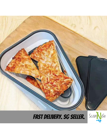 Silicone Pizza Pack Reusable Storage Container Food Safe Quality Collapsible Microwaveable Amazon Bestseller