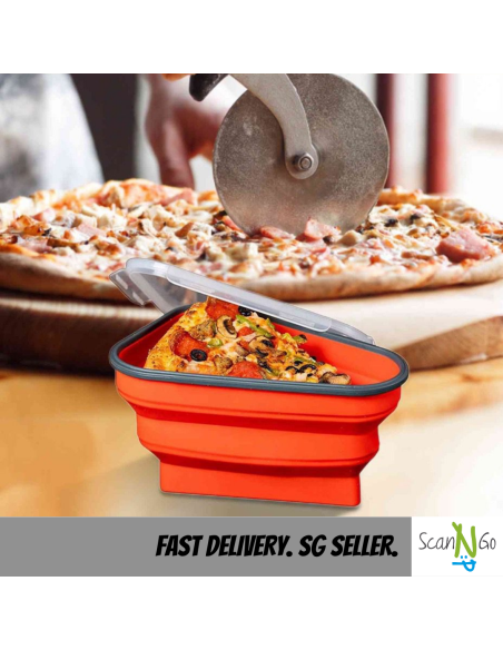 Silicone Pizza Pack Reusable Storage Container Food Safe Quality Collapsible Microwaveable Amazon Bestseller