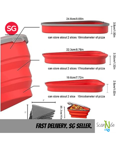 Silicone Pizza Pack Reusable Storage Container...