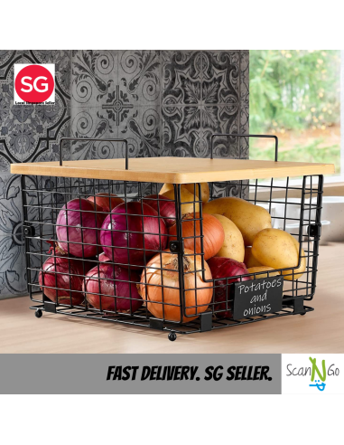 Fruits Vegetables Storage Basket Metal Kitchen...