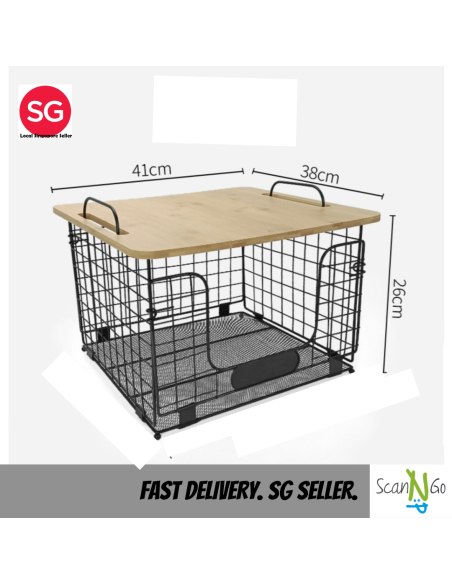 Fruits Vegetables Storage Basket Metal Kitchen Organiser Cutting Board Portable