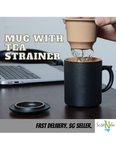 Nordic Inspired Design TEA CUP Mug with Filter High Heat...