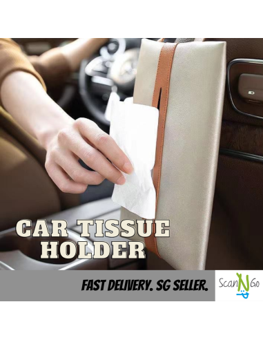 PU LEATHER CAR TISSUE BOX Napkin Facial Tissue...