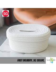 Simple Japanese Minimalistic Style Rope Woven Tissue...