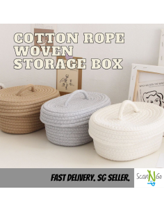 Nordic Style Woven Storage Organiser BASKET Cosmetic...