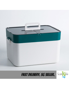 Double Layer First Aid Kit Box Medicine Pill Storage... 2