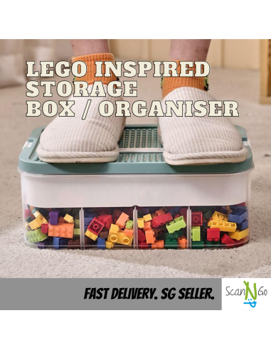 LEGO Inspired STORAGE Box 2 TIER For Toys...