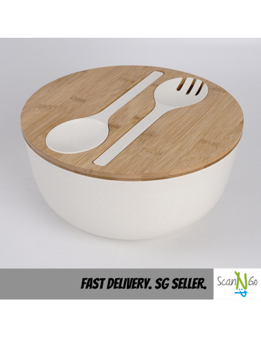 [SG Seller] Bamboo Salad Soup Food Storage Bowl...