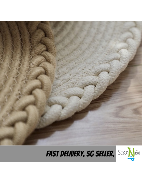 Doormat RUG Cotton Rope Woven Floor Mat Washable & Absorbent Entrance Rug Nordic Indoor & Outdoor