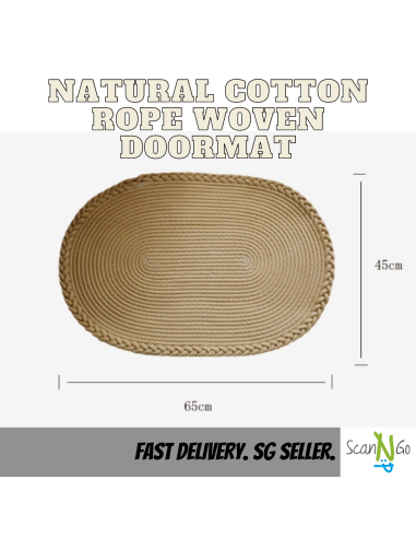 Doormat RUG Cotton Rope Woven Floor Mat...