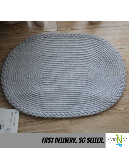 Doormat RUG Cotton Rope Woven Floor Mat Washable & Absorbent Entrance Rug Nordic Indoor & Outdoor