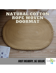 Doormat RUG Cotton Rope Woven Floor Mat Washable &...
