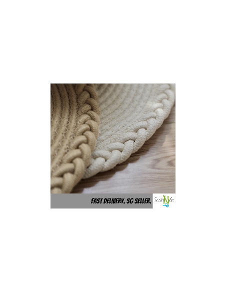 Doormat RUG Cotton Rope Woven Floor Mat Washable & Absorbent Entrance Rug Nordic Indoor & Outdoor