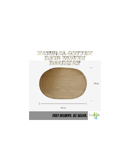 Doormat RUG Cotton Rope Woven Floor Mat Washable & Absorbent Entrance Rug Nordic Indoor & Outdoor