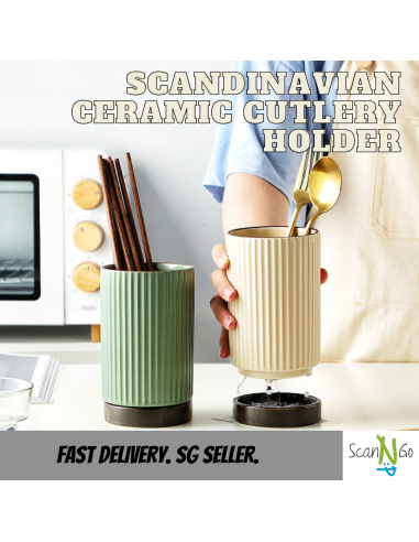CUTLERY HOLDER Ceramic Chopstick Holder Storage...