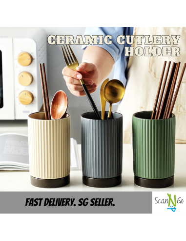 CUTLERY HOLDER Ceramic Chopstick Holder Storage...